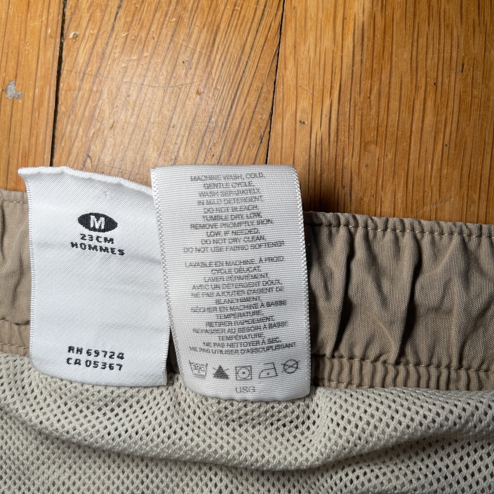 Columbia Cargo Hiking Shorts Men M Packable Adjustable Elastic Waist Nylon Khaki - Picture 5 of 10
